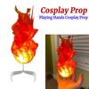 Хэллоуин Светодиодный Ручной Плавающий Огненный Шар Косплей Реквизит Освещенное Пламя Украшение