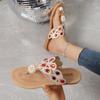Women'S Pearl-Embellished Flat Sandals