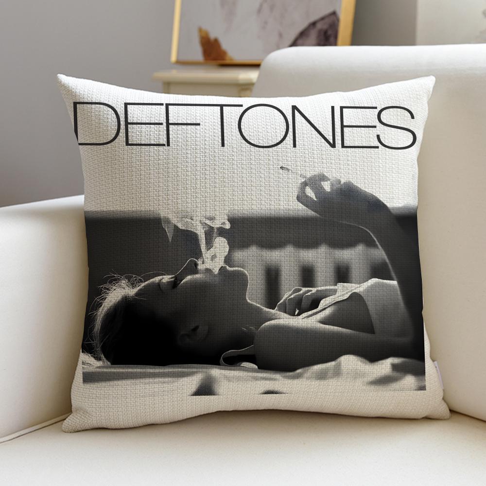 Alternative DDeftonesS Cushion Cover Breathable and skinfriendly linen pillowcase square removable and washable cushion