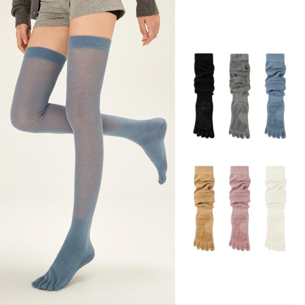 Split Toe Five Finger Yoga Socks Non-Slip Loose Socks Fashion Over Knee Socks Ladies