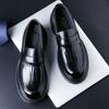Осень новая повседневная кожаная обувь мужские кожаные лоферы на одной педали первый слой коровьей кожи деловая платьевка для работы кожаная обувь тренд