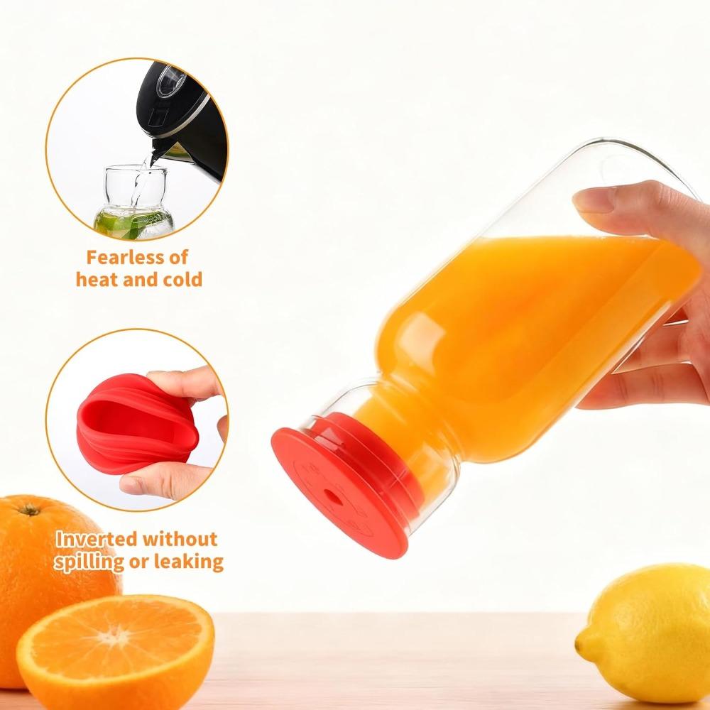 Heat Resistant Glass Water Bottle with Straw Silicone Lid Drink Cup Food Grade Juice Bottle  Bar