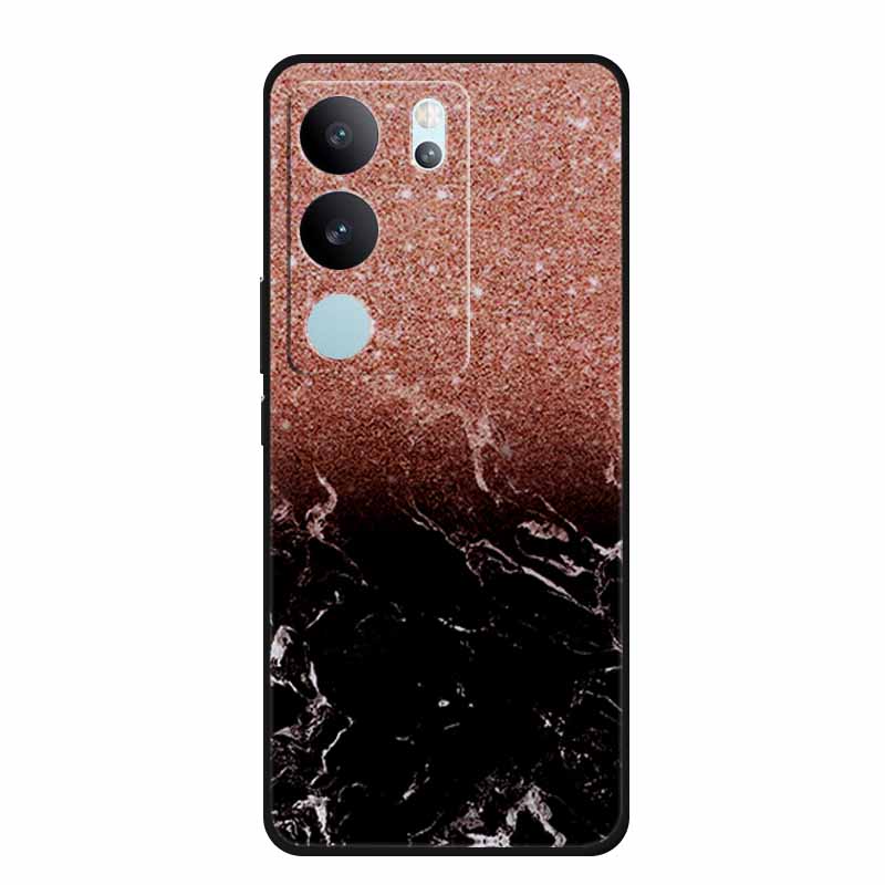 Для Vivo S17 S17T Чехол Силиконовый Задняя крышка телефона Чехлы для Vivo S17 Pro VivoS17T Coque Защитный Новый Мягкий ТПУ Мраморный Fundas