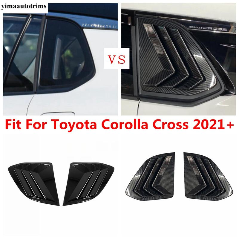 Rear Window Louver Shutter Sun Shade Side Vent Panel Decoration Cover Trim Accessories For Toyota Corolla Cross XG10 - 2025