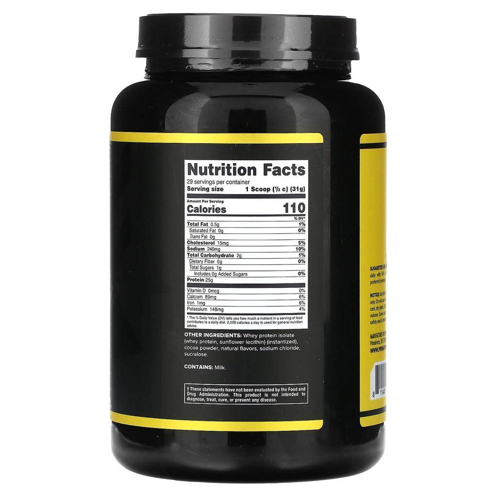Primaforce Whey Protein Isolate, Milk Chocolate, 2lb (32oz)