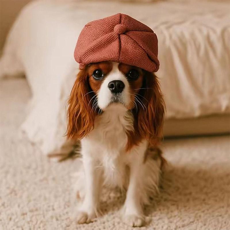 Classic Pet Beret Cute Cat Dog Felt Beret Classic French Pet Photography Dress Up Hat Cat Accessories Puppy Hat Puppy Headwear