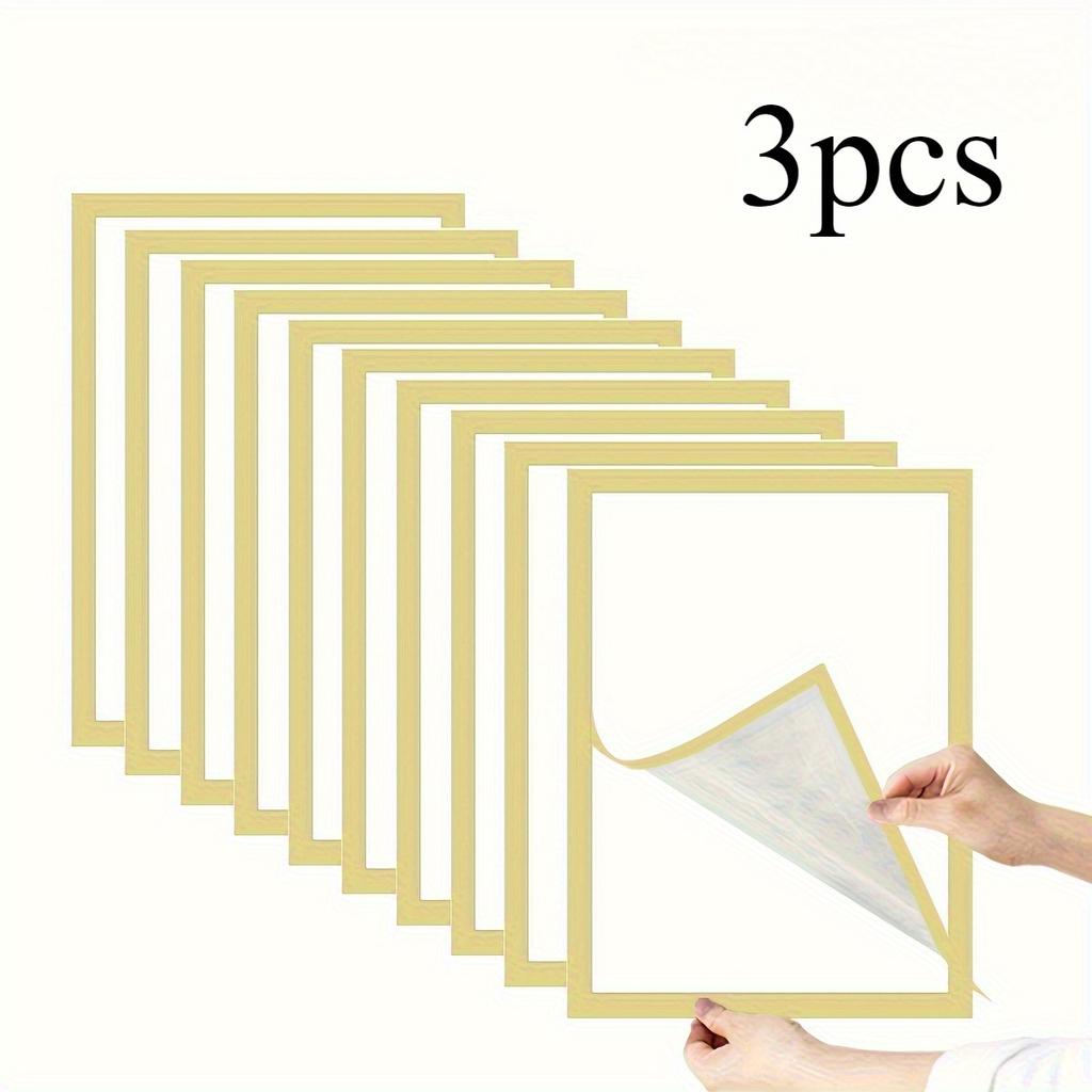 A4 Magnetic Picture Frames-Self-Adhesive Wall Mount for Diamond Art, Posters, Certificates, Maps & Stamps, Vertical Orientation.