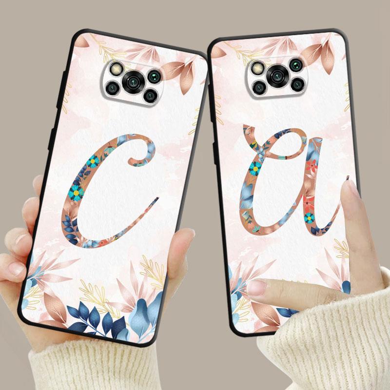 Цветочный узор в виде листьев и букв для Xiaomi Poco X3 Nfc X4pro X5 M3 для Mi 12 13 11 10 10t 8 Note10 Lite 11ultra 11t Pro F1 чехол