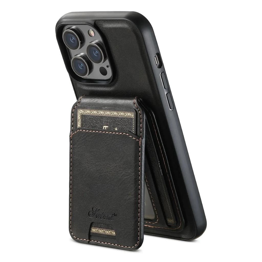 Чехол из ПУ кожи для iPhone 16 15 Pro Max Plus iPhone 16 15 Pro 2-в-1 Функция Съемная Магнитная сумка для карт Функция подставки Чехол