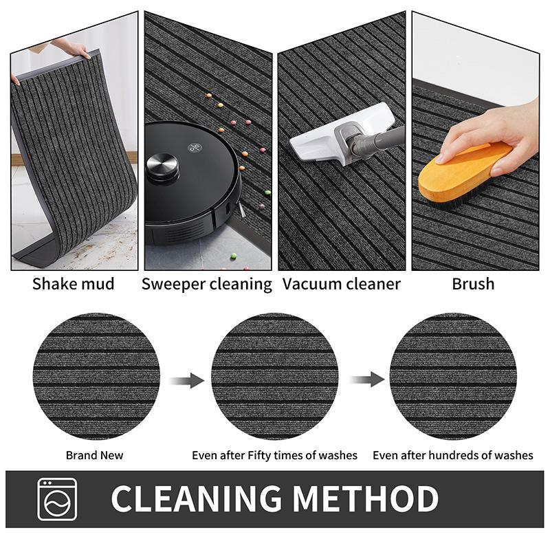 Утолщенный напольный коврик для входной двери у ворот, бытовой уличный нескользящий входной ковер, грязеотталкивающий дверной коврик, коврик для вытирания ног