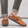 Мужские повседневные кожаные туфли, низкие уличные мокасины, мягкие кроссовки, нескользящие туфли на плоской подошве, мокасины ручной работы, большой размер 39-46