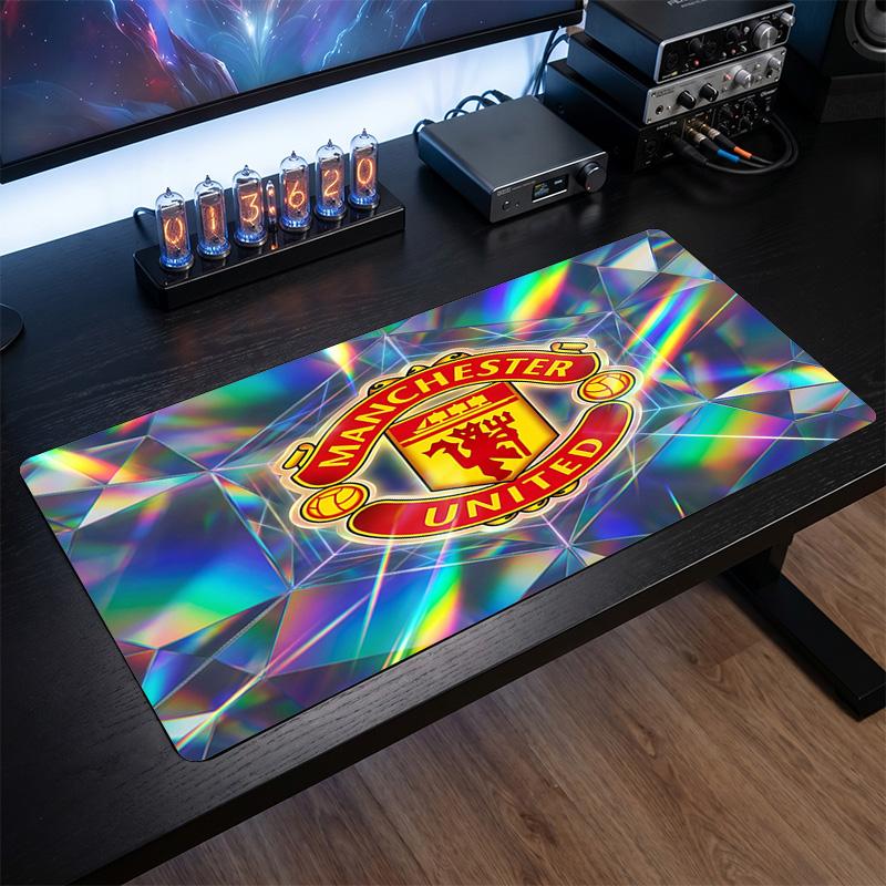 Большой игровой коврик для мыши Manchester United, нескользящий, мягкая резина, для офисного стола, ноутбука, компьютера, Декор