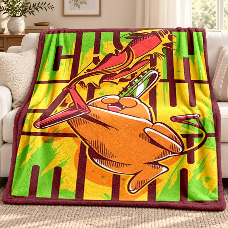 Chainsaw Man blanket Flannel Blanket Soft Cozy Plush Throw for Sofa Bed Lightweight Home Decoration Outdoor camping