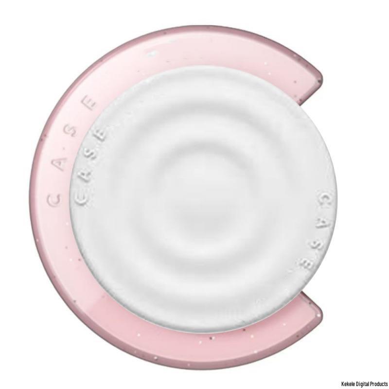 Trendy Celebrity-Style C-Shape Wave Pattern MagSafe Magnetic Silicone Phone Stand with Drop Protection for Women