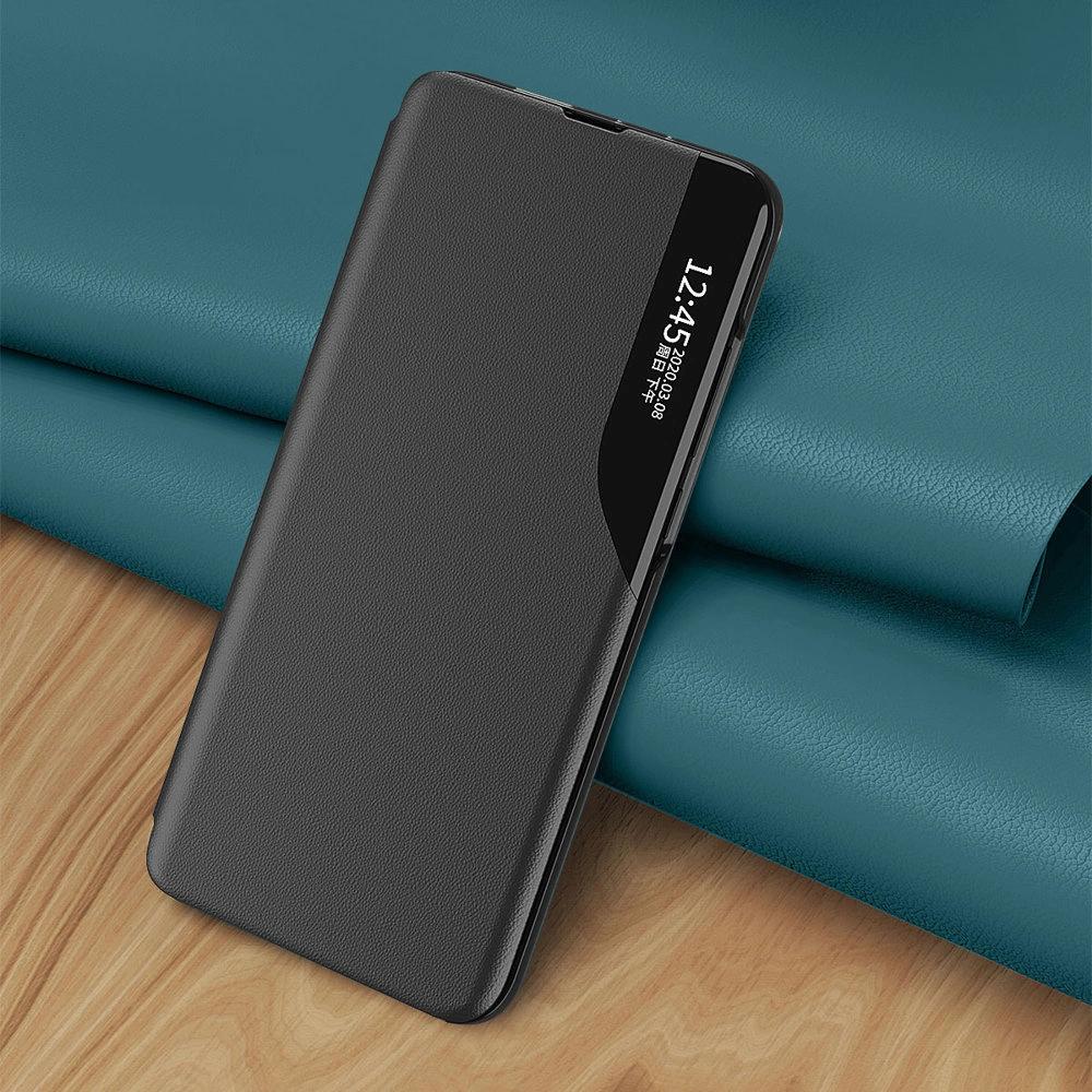 Eco Leather View Case Elegant Case With Flip Cover And Stand Function For Xiaomi Redmi Note 11T 5G / Redmi Note 11S 5G / Poco M4 Pro 5G Blue