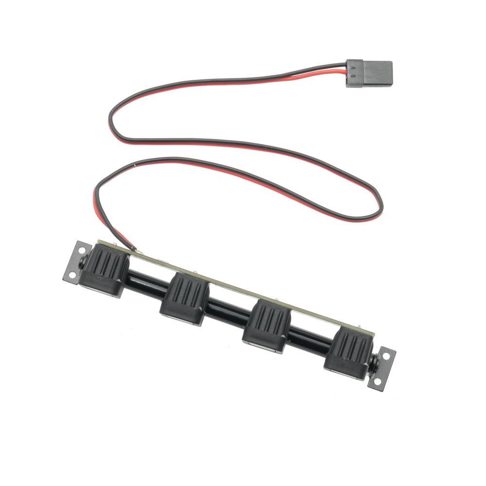 1:12 Scale MN300 Car Roof Spotlight for Non-Destructive Installation - White Head Remote Control Car Crawler DIY Modification