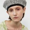 AWESOME NEEDS BOWL BERET_CHECK BROWN