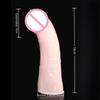 Large Realistic Penis Sleeve Extender Cock Sleeve Dick Enlargement Men Sex Toys Delay Ejaculation Reusable Condom 18+