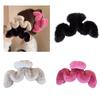 Wave Shape Hair Claw Clip for Women Big Shark Clip Hair Banana Jaw Clamp Plush Hair Grab Female Winter Hair Ornament