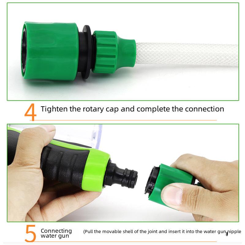 Plastic 3-Way Water Connector for Car Wash Gun and Hose Nozzle