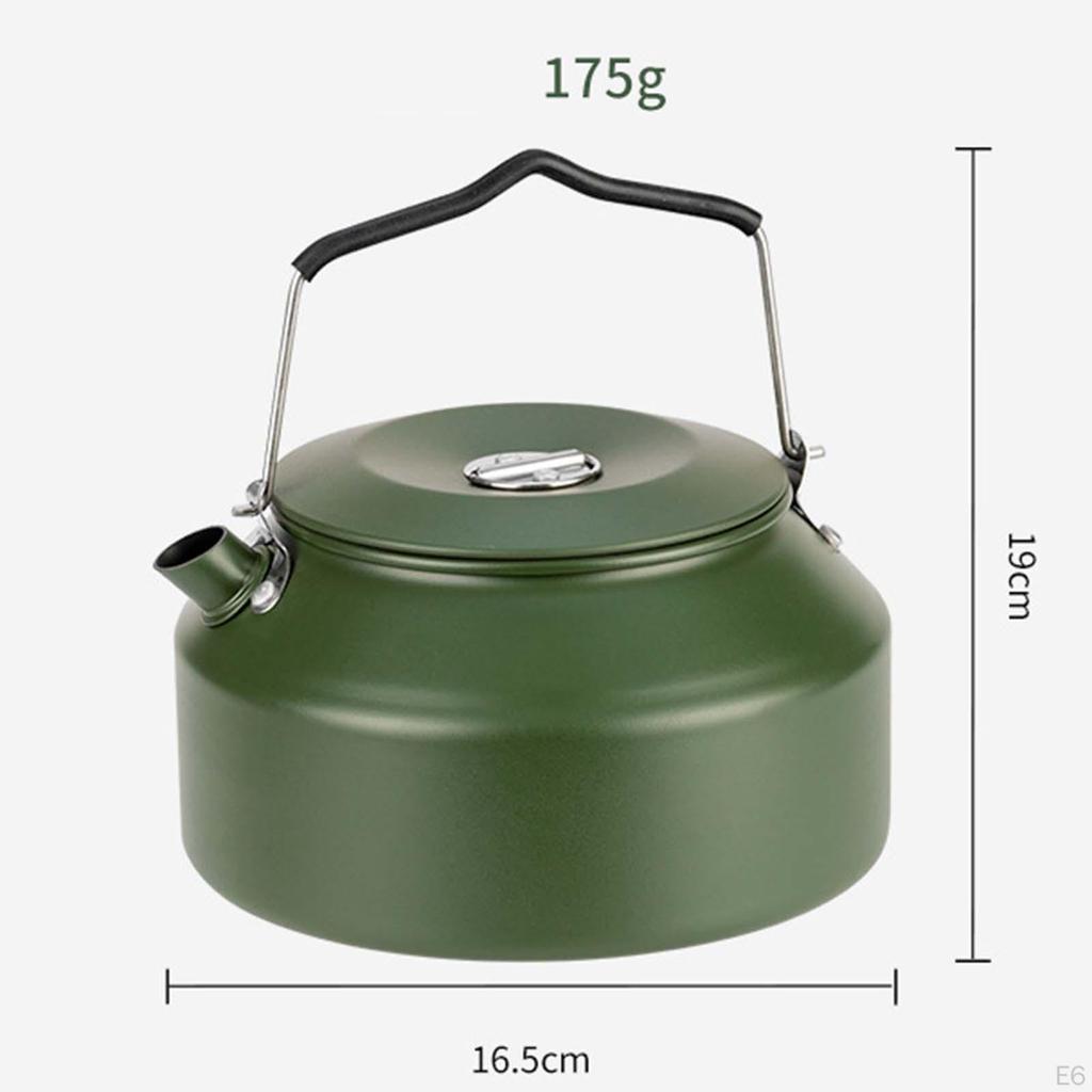 Camping Kettle 1.6L Water Cooking Teapot Pot Aluminum for Travel