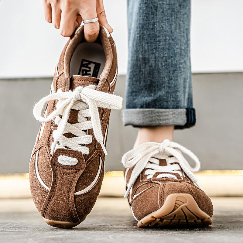 Весенние новые ретро немецкие тренировочные туфли универсальные на плоской подошве маленькие белые туфли Форреста Гампа легкие спортивные туфли повседневная обувь мужская обувь