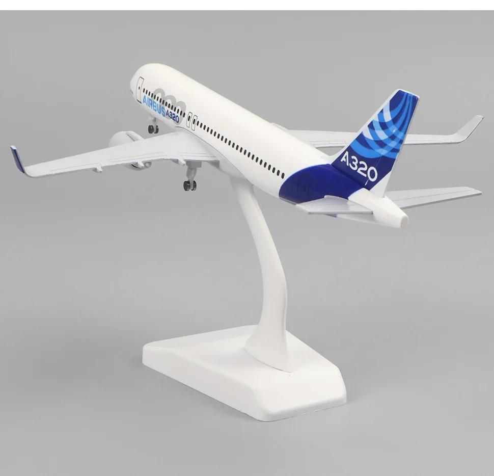 Литой 20 см Прототип самолета Airbus A320 Модель-симулятор авиалайнера из сплава Семейные игрушки и украшения A320 Поделки Подарки