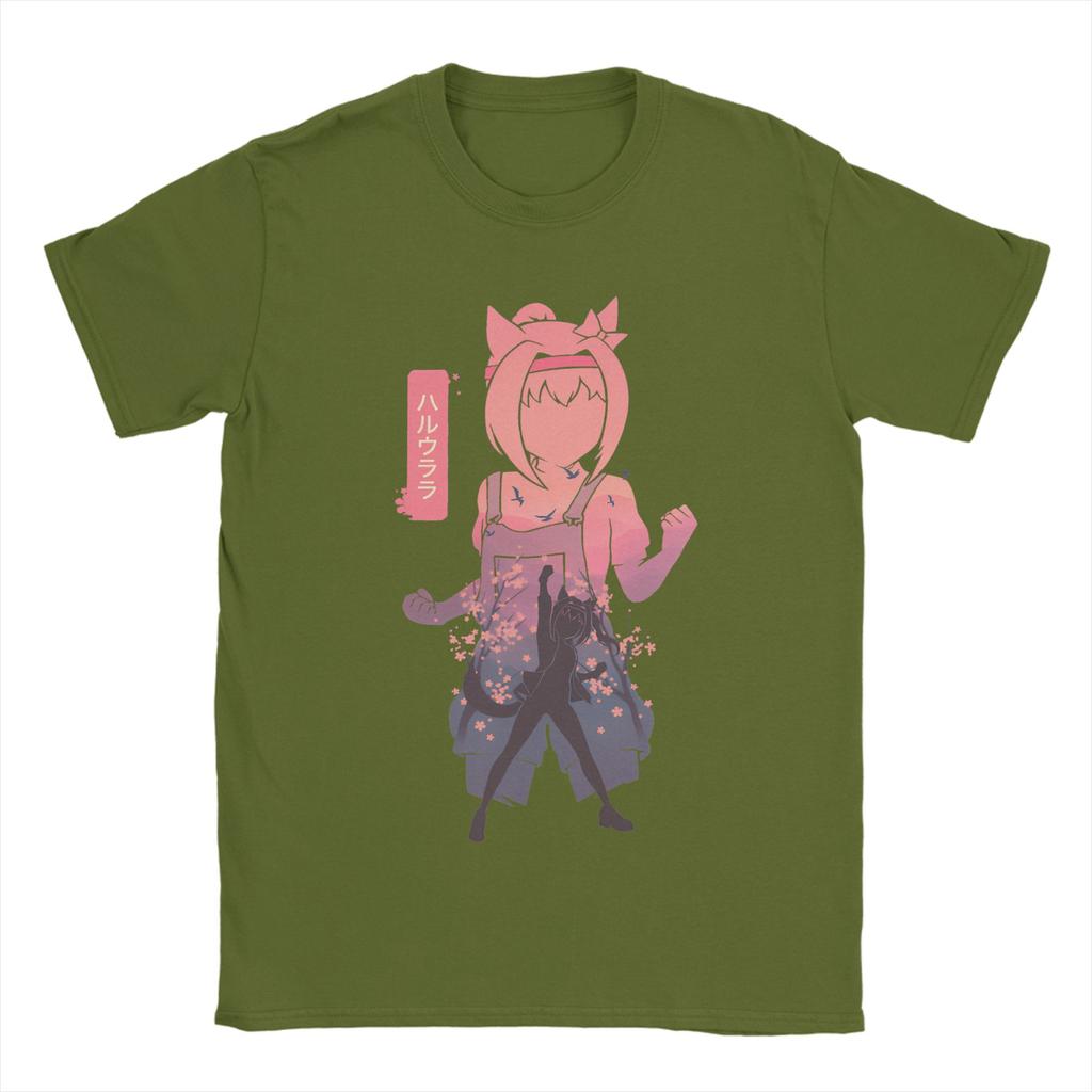 Haru urara T Shirt Unisex 100 Cotton Leisure TShirts Crewneck Tees Short Sleeve Clothing Plus Size