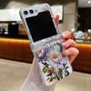 Прозрачный чехол с рисунком розы для Samsung Galaxy Z Flip 6 5 4 3 Flip6 Flip5 Flip4 Flip3 5G Жесткий прозрачный складной чехол для телефона