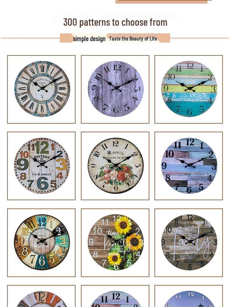 14" Религиозные Креативные Деревянные Настенные Часы - МДФ Бесшумные Декоративные Часы