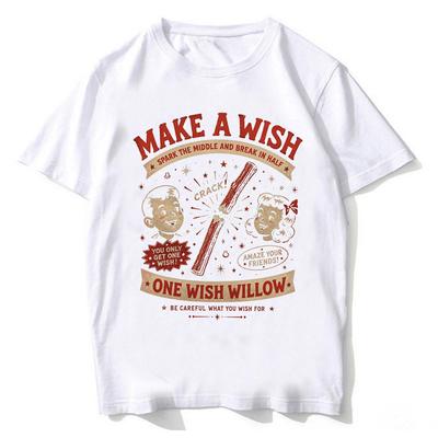 One Wish Willow Cotton Teen Grunge Pop Culture 80s Gothic Breathable University T Shirt Women Grunge Breathable Graphic Anime1