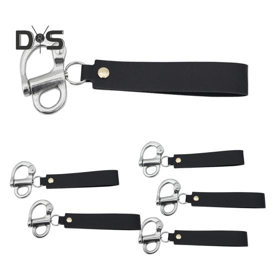 1/2/3 шт. Быстросъемная скоба с кожаной ручкой, грузоподъемность 1000 кг, широко используемая фиксированная защелкивающаяся скоба для пожарных