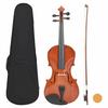 VidaXL Violin Set with Bow and Chinrest Dark Wood 4/4