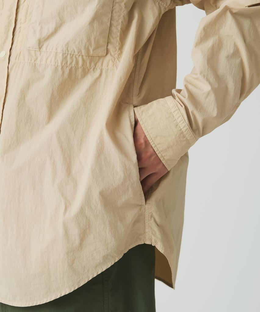 Snow Peak Garment Dyed Convertible Shirt Long and XL SH-25AU002, Sleeve, Men's Women's, IVORY,