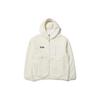 Fila Solid Color Lamb Fleece Zip-Up Hooded Jacket Unisex Jackets Off-White FS2PLD4102X-CRM