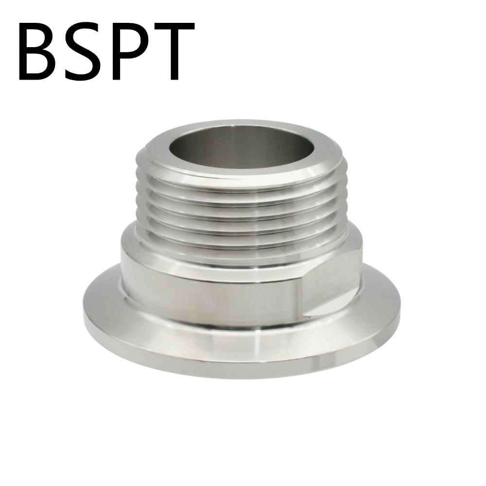 NPT BSP Thread 1/4 "1/2" 1/4 "3/4" 1 "304 Sanitary Grade Stainless Steel Fittings TC 25.4 50.5 64mm Pipe Joint Self-made Adapter
