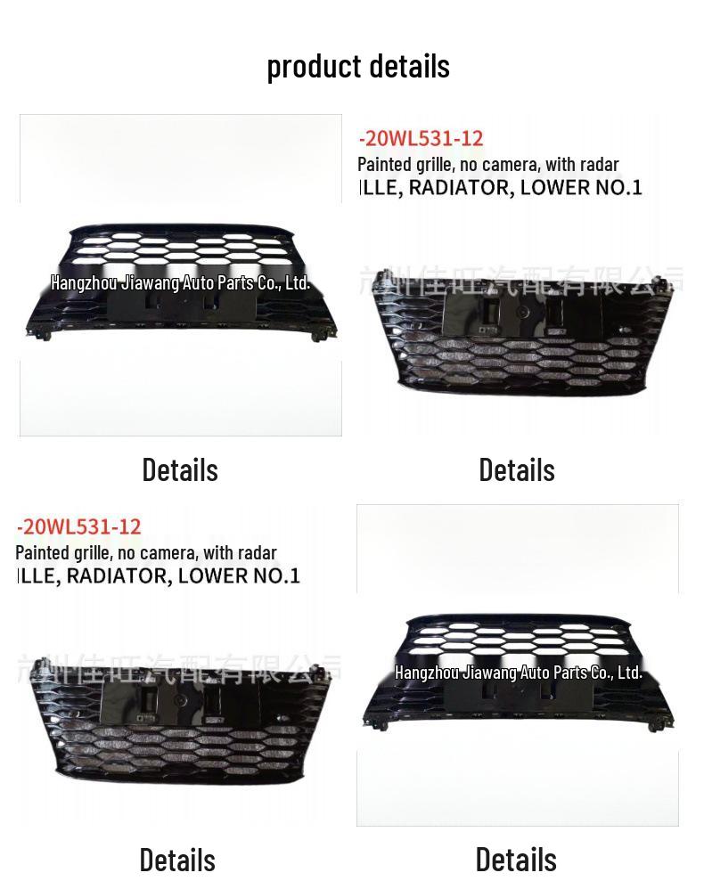 Painted Front Bumper Grille with Radar for 2020 Toyota RAV4 (No Camera) 53112