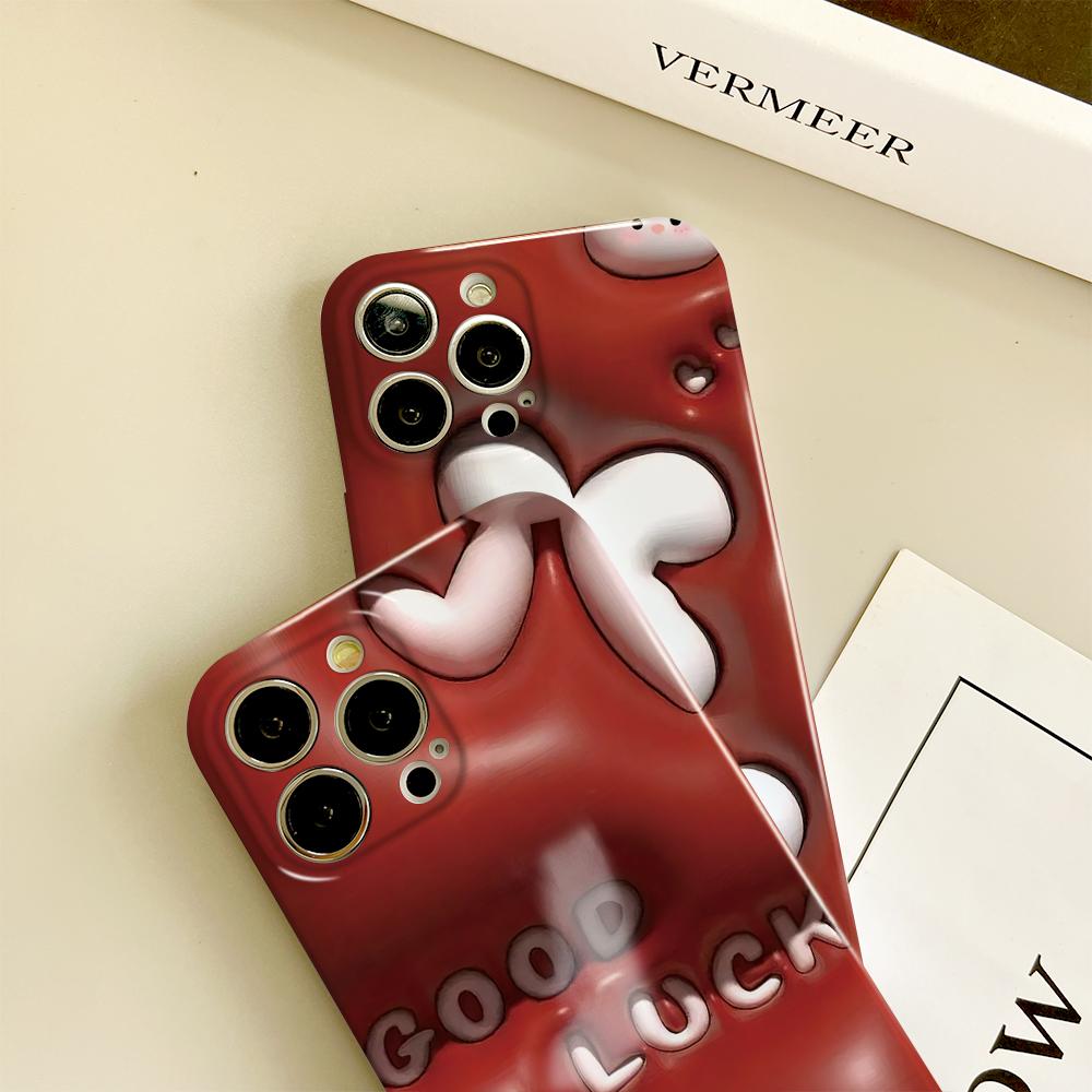 All-inclusive Film Phone Case Cartoon Pattern Design Hard Shell Full Cover Camera Shockproof Protection Case