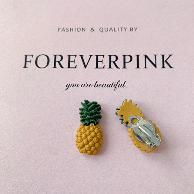 Милые серьги-гвоздики с фруктами, клубникой, для женщин, сладкие летние корейские украшения для ушей с бананом, персиком, виноградом, ананасом, смолой, подарки на вечеринку