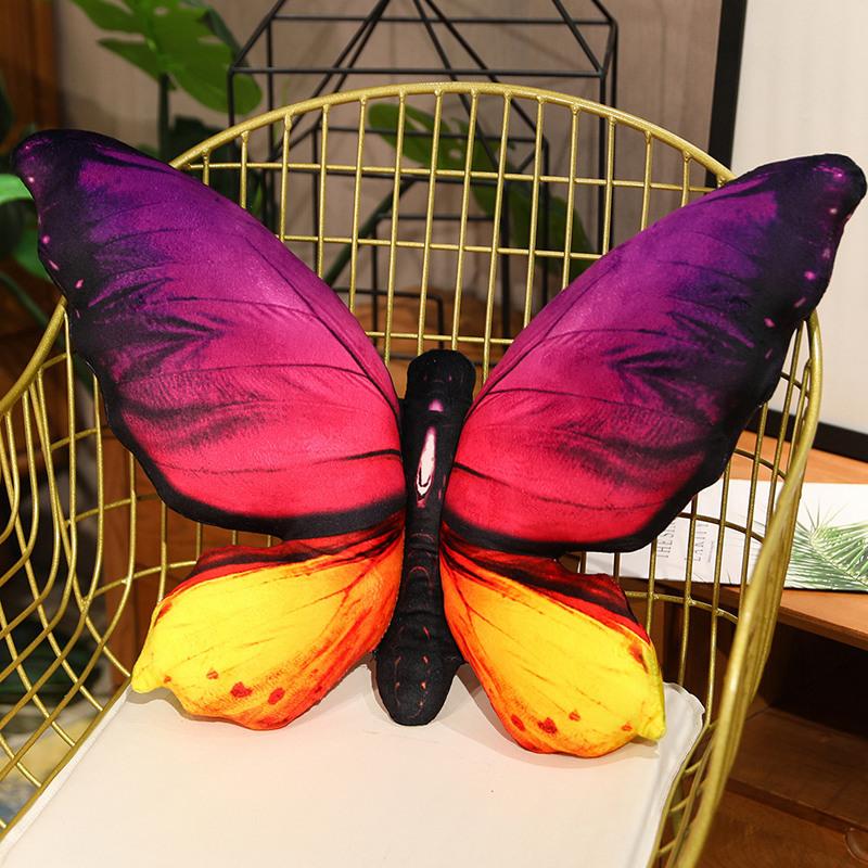 Красочные 3D Подушки Бабочки для Девичьей Комнаты Подушки Мягкие Подушки Бабочки Диван Подушка на Талию Спальня Диван Кровать Прикроватная Подушка Декор
