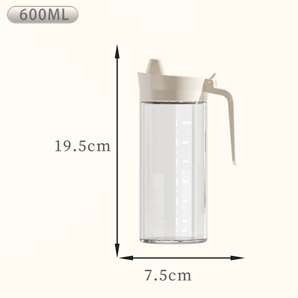 Transparent Oil Tank Curved Handle Oil Bottle Easy To Use Seasoning bottle  Kitchen
