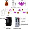 Battery Operated Pumpkin Bat Ghost Lights 20 Feet Halloween Decorations Lights  Indoor