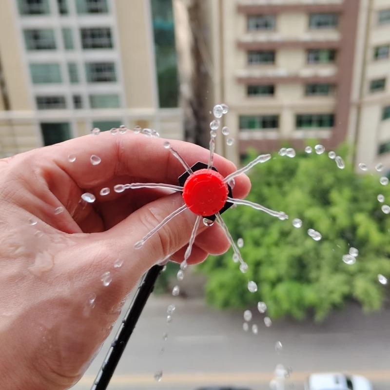 50-500 шт. 1/4'' Ёрш Красные Регулируемые Форсунки Садовый Полив Ирригация Дождеватель Моющийся Эмиттер 0-80 л/ч для Двора Теплицы