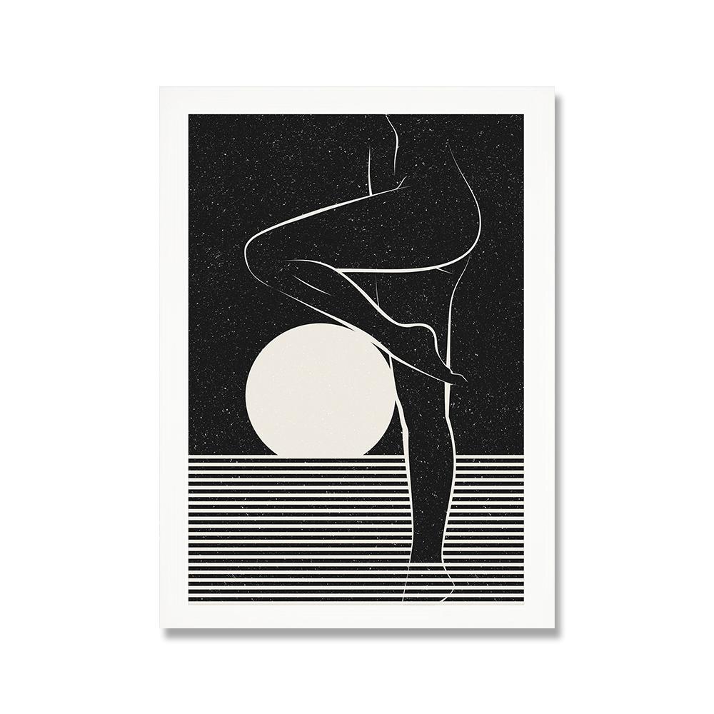 Абстрактный обнаженный женский силуэт, чувственный художественный принт, обнаженная фигура тела, современный женский постер в стиле бохо, холст, картина, Настенный декор