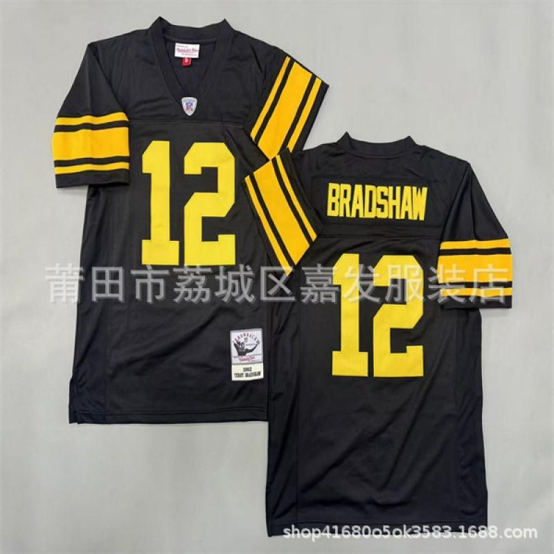 Pittsburgh Steelers Retro NFL Football Jersey Men Cotton Team Sport Uniform Fan Wear