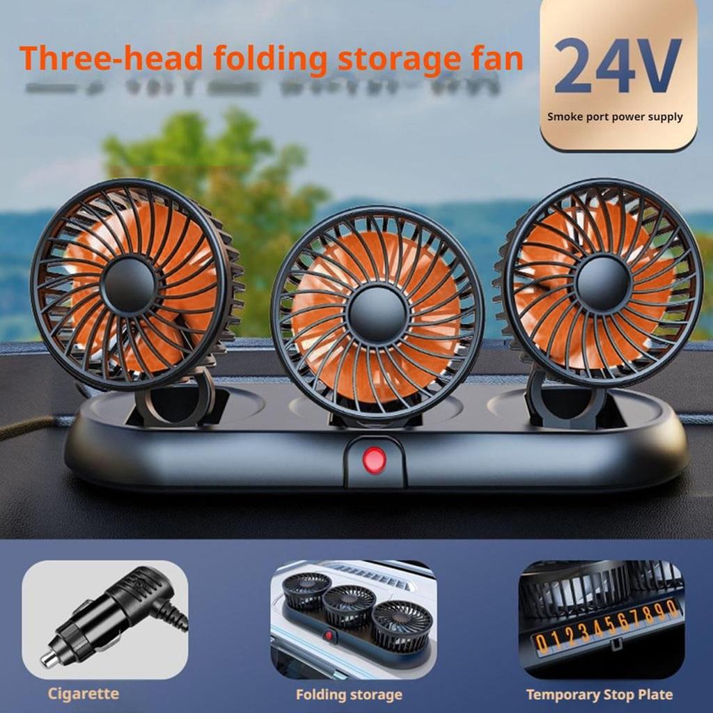 Car USB Fan,Powerful Dashboard Electric Car Fan,360 Degree Rotatable Car Fan,ortable Vehicle Cool Fan,Low Noise Strong Dashboard Cool Circulator Fan