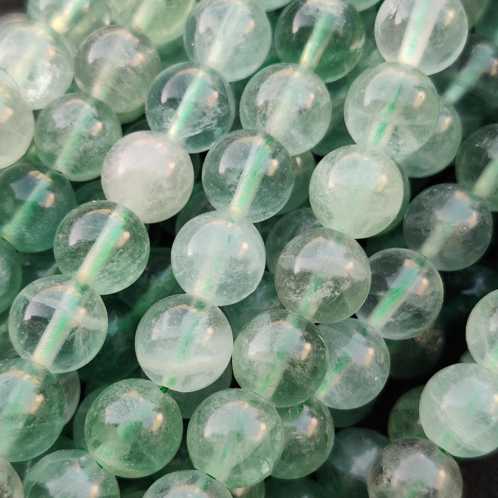 Натуральные гладкие круглые зеленые бусины из флюорита, бусины из драгоценных камней размером 6 мм, 8 мм, 10 мм, нить длиной 14–15 дюймов.