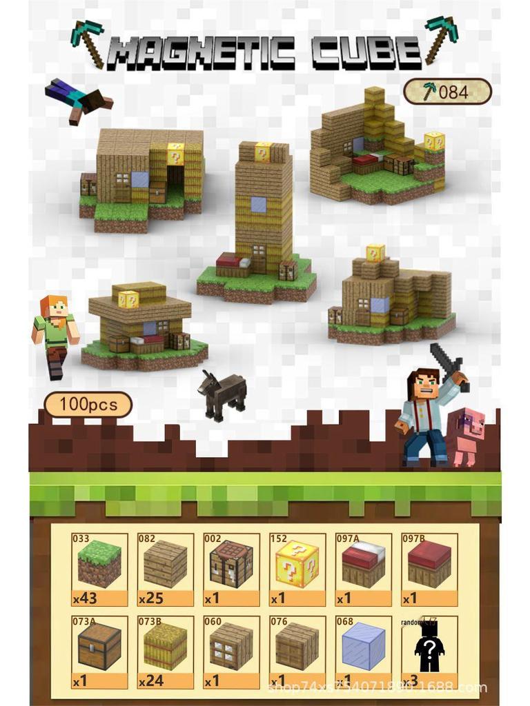 Магнитный строительный набор Cross mc Minecraft: 2 см шестигранные магнитные кубики для детского развивающего DIY