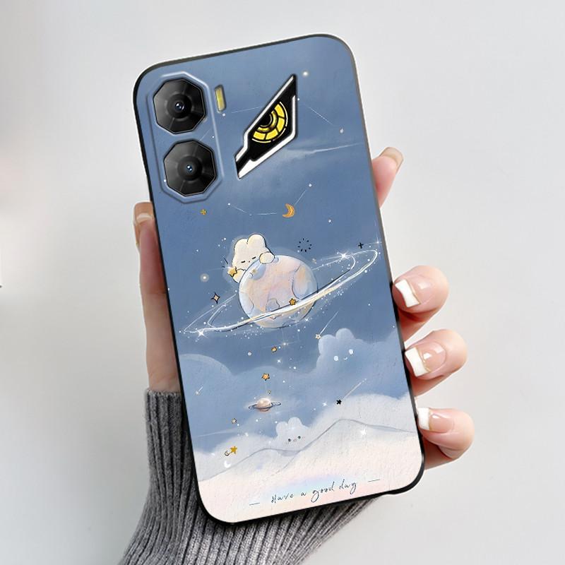 Чехол для телефона для ZTE Nubia Neo 3 5G Z2464N Чехол Эстетичный Модный Милый Кот Мультяшный Черный Мягкий ТПУ Силикон Полностью Защитный Чехол
