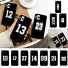 Football Lucky Number And Letter Phone Case For Iphone 13 11 8 7 6 6S Plus 7 8 Plus X XS MAX 5S XR 12 11 Pro Max Se 2020 Funda